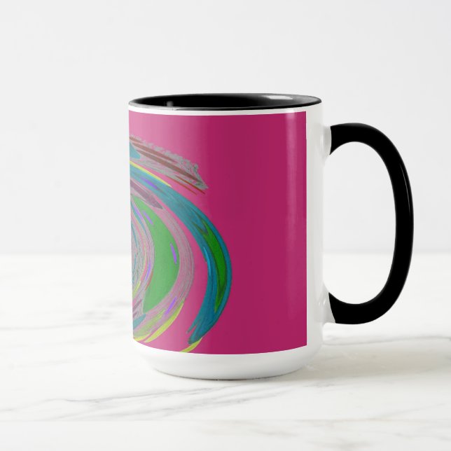 Caneca Design Monograma, cor-de-rosa, (Direita)