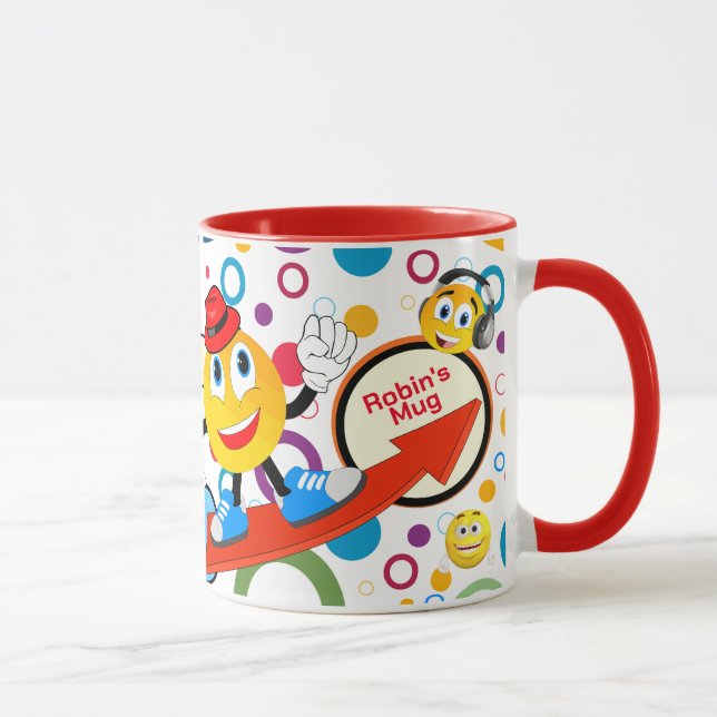 Caneca Design Mug personalizado de banda desenhada colori (Direita)