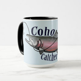 Caneca Design original dos salmões de Coho