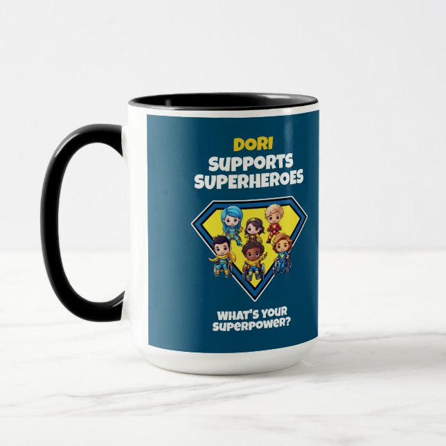 Caneca Design personalizado de super-heróis para funcioná (Esquerda)