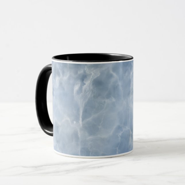 Caneca Design Realista de Mármore Azul (Frente Esquerda)