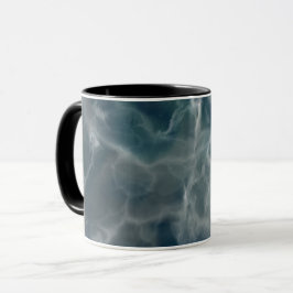 Caneca Design Realista de Mármore Azul Marinho
