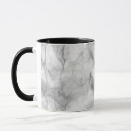 Caneca Design Realista de Mármore Branco