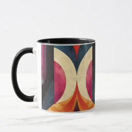 Caneca Design retrô abstrato da idade do jazz