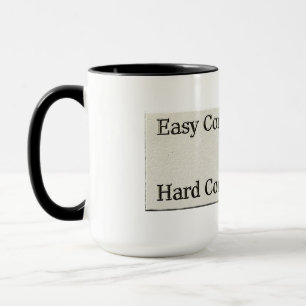 Caneca Design Sobre Trabalho Fácil E Relação De Trabal