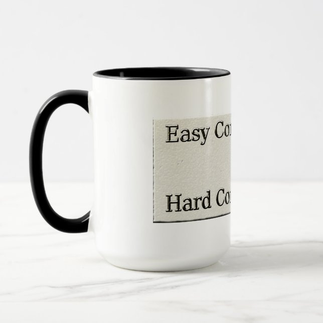 Caneca Design Sobre Trabalho Fácil E Relação De Trabalho  (Esquerda)