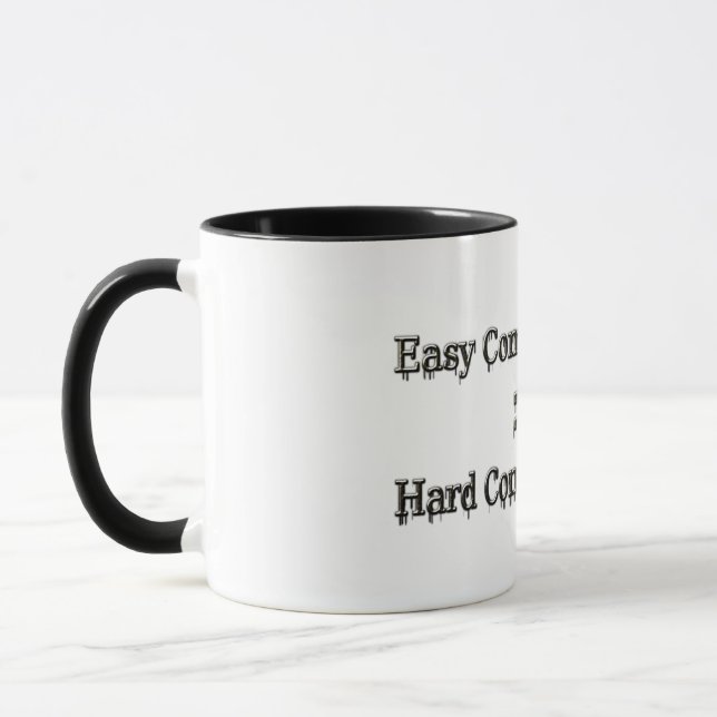 Caneca Design Sobre Trabalho Fácil E Relação De Trabalho  (Esquerda)