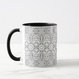 Caneca Design tribal de Zendoodle