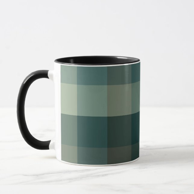 Caneca Design Xadrez Gingham Verde  (Esquerda)