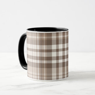 Caneca Design Xadrez Tom Terra Neutro