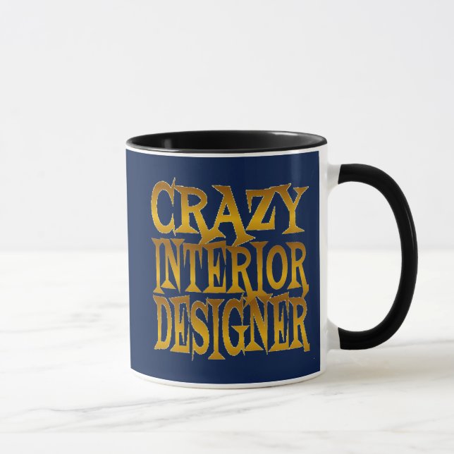 Caneca Designer de Interior Louco em Dourado (Direita)