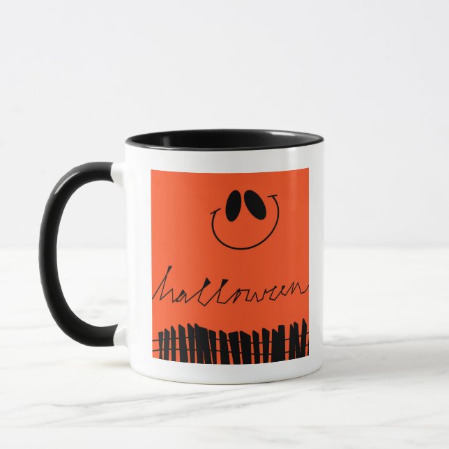 Caneca Designs de Halloween em laranja (Esquerda)
