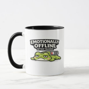 Caneca Desligado Emocionalmente Depois de Falar Design de