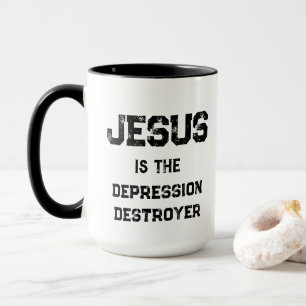 Caneca Destruidor da Depressão Jesus Vida Cristã