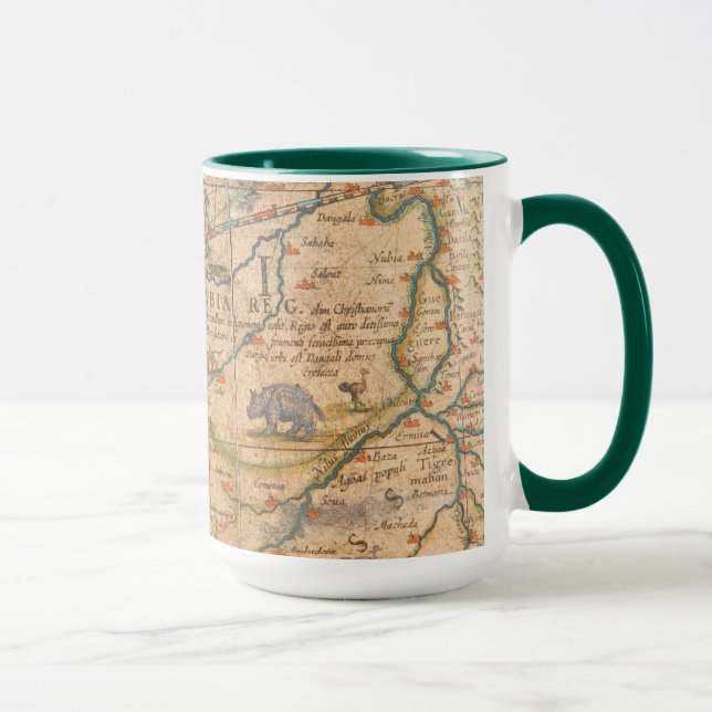 Caneca Detalhe de África de um globo (Direita)