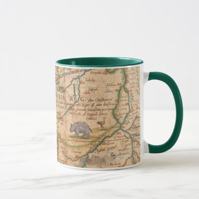 Caneca Detalhe de África de um globo (Direita)