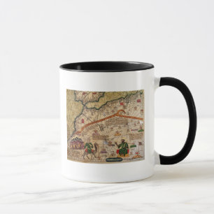Caneca Detalhe de cópia de um mapa Catalan de Europa
