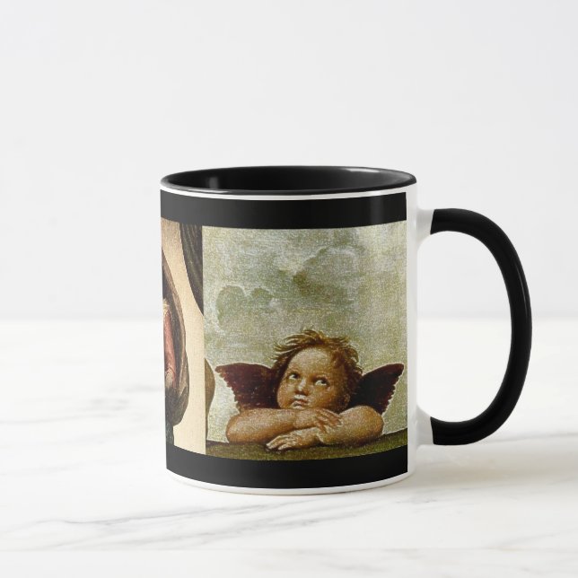 Caneca Detalhe "Sistine Madonna" de Rafael (cerca de 1513 (Direita)