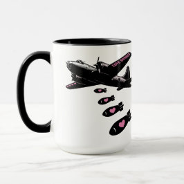 Caneca Detalhes Rosa do Bombardeiro de Amor Estratégico