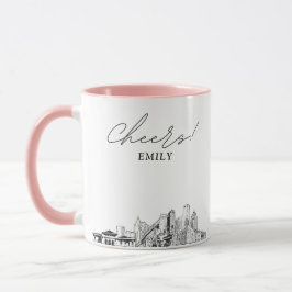 Caneca Detroit Skyline Personalizado Coffee Mug