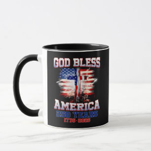 Caneca Deus Abençoe a América 250 Anos 1776 2026