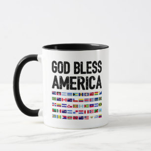 Caneca Deus Abençoe a América, Todos os Países, Orgulho L