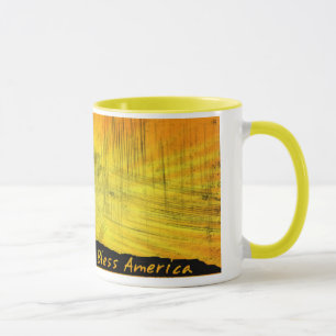 Caneca deus abençoe América Cerâmica Mug 4 de julho