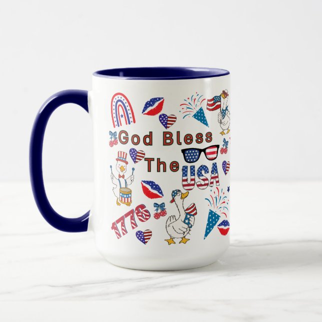 Caneca Deus Abençoe os EUA (Esquerda)