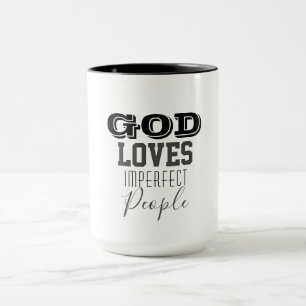 Caneca Deus ama pessoas imperfeitas