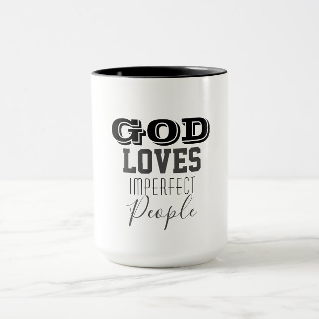 Caneca Deus ama pessoas imperfeitas (Centro)