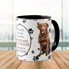 Caneca Deus Criou o Cão do Retriever da Baía Chesapeake