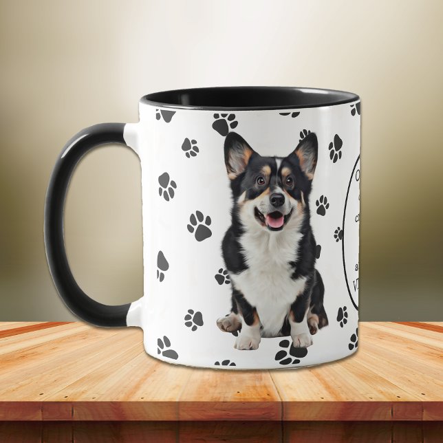 Caneca Deus Criou o Cardigan Welsh Corgi (Criador carregado)