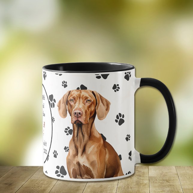 Caneca Deus Criou Vizsla Dog (Criador carregado)
