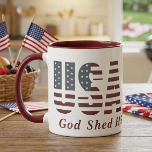 Caneca Deus Dos EUA Deu Sua Graça Ao Patriótico
