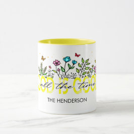 CANECA "DEUS É BOM O TEMPO TODO" CITAÇÃO CRISTÃ