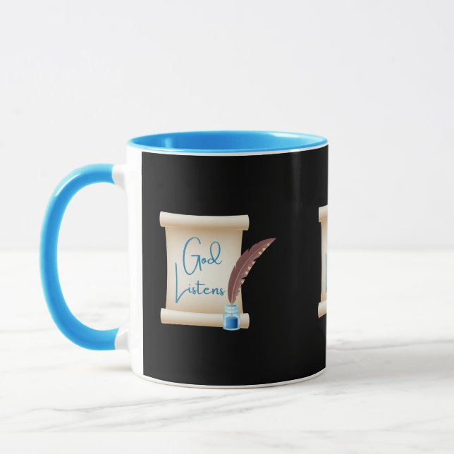 Caneca Deus Escuta Mug De Dois Toneladas Escrevendo (Esquerda)