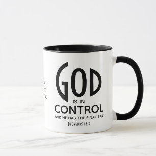 Caneca DEUS ESTÁ NO CONTROLE DO Cristão Inspiracional