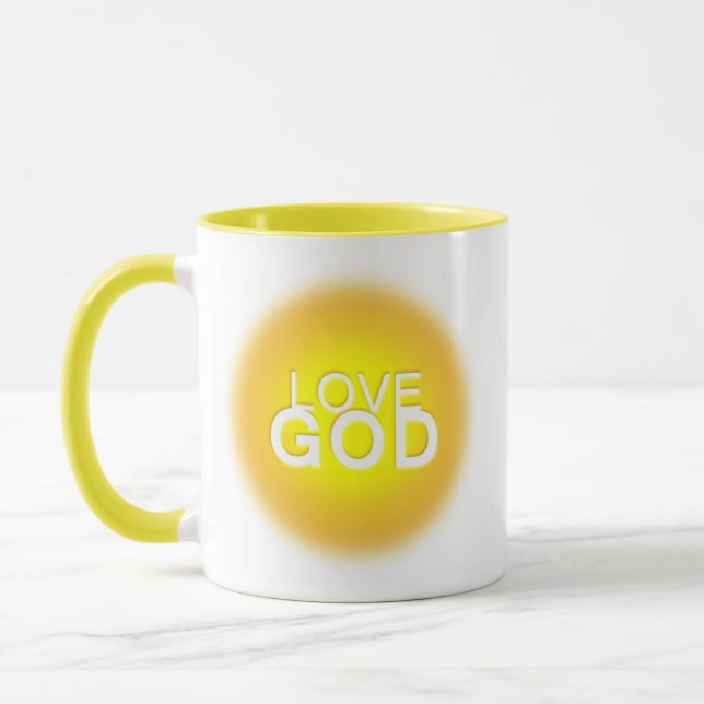 Caneca Deus Mugs, Jesus, Ame Deus (Esquerda)