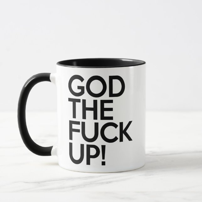 Caneca DEUS O F-Up - Odisseia do Mug de Ascensão (Esquerda)