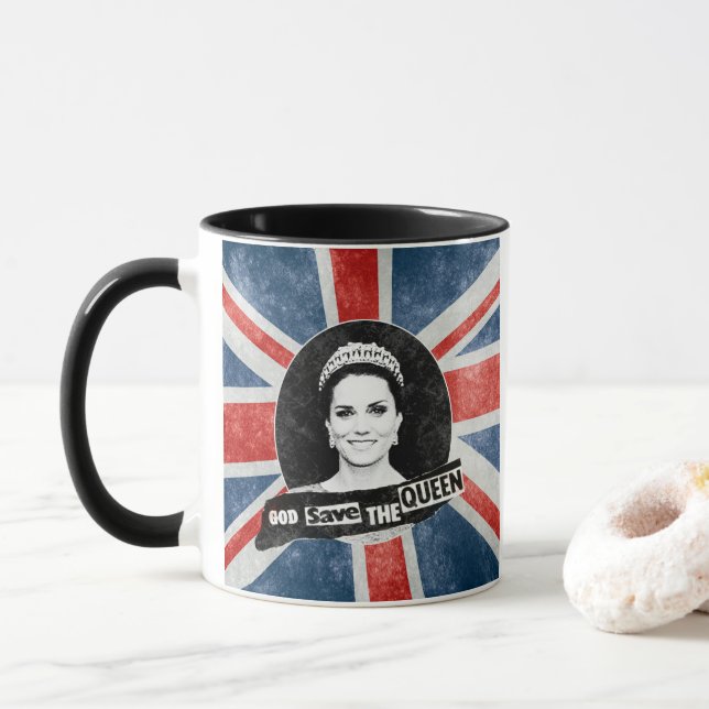 Caneca Deus Salve A Rainha - Kate Middleton (Com Donut)