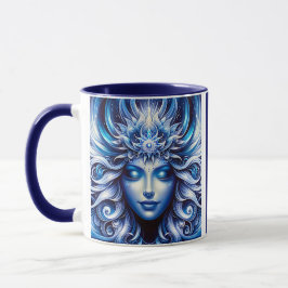 Caneca Deusa Celestial Cabeça Azul Janeiro -