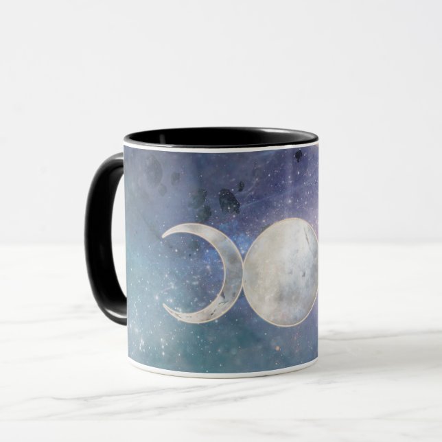 Caneca Deusa da Lua Tripla do Universo Celestial (Frente Esquerda)