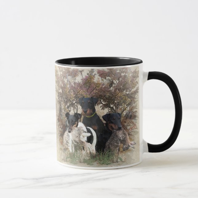 Caneca Deutscher Jagdterrier Square Wall Coffee Mu (Direita)