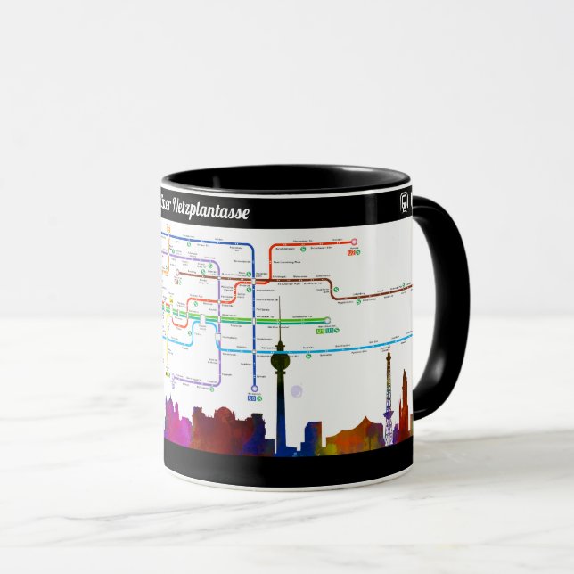 Caneca " Deutschland: 2021/heute BERLIN - U/S-Bahn  Tasse (Frente Esquerda)
