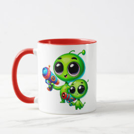 Caneca Deux extraterrestres super mignons à l'attaque.