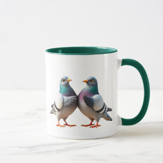 Caneca Deux pigeons qui discutent.
