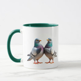 Caneca Deux pigeons qui discutent.