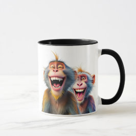 Caneca Deux singes hilarants sont trop drôles.