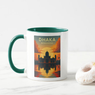 Caneca Dhaka Mausoleum Sunset – Digital Art Design Poster