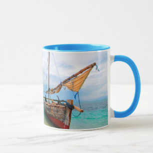 Caneca Dhow tradicional, Zanzibar, Tanzânia